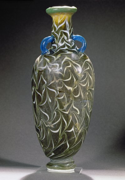Eine kerngeformte Amphore mit Wellenmotiven, 19.-20. Dynastie, Neues Reich von Egyptian